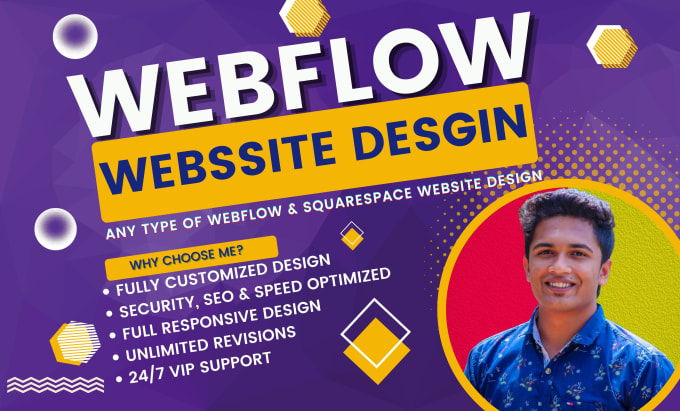 Gig Preview - Be your webflow developer, webflow website designer