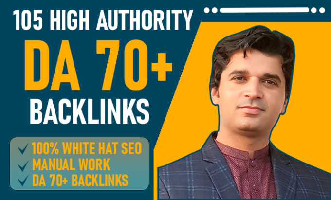 Gig Preview - High quality dofollow SEO backlinks with high da 90 authority link building