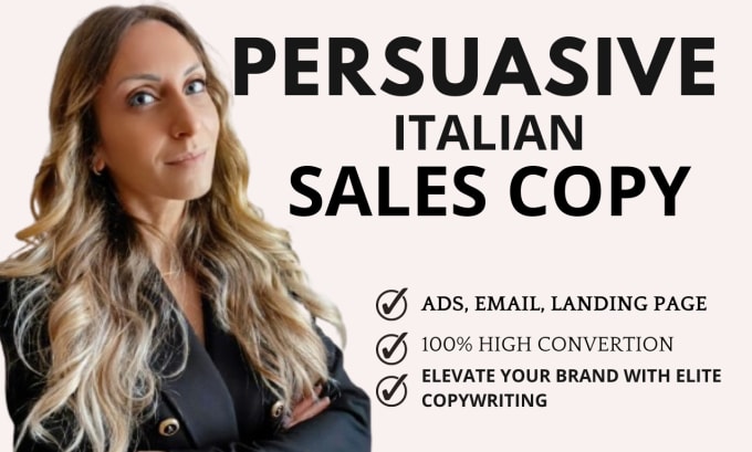 Bestseller - write high persuasive italian copywriting for your landing page, email and ads