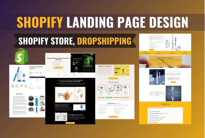 Gig Preview - Build shopify landing page or product page using gempages, pagefly page builder