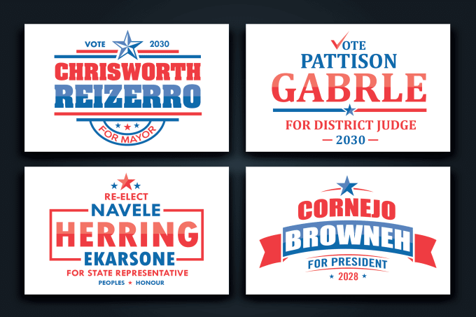 Gig Preview - Do modern political campaign logo