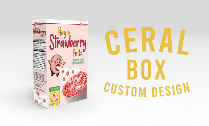 Gig Preview - Do cereal box custom design