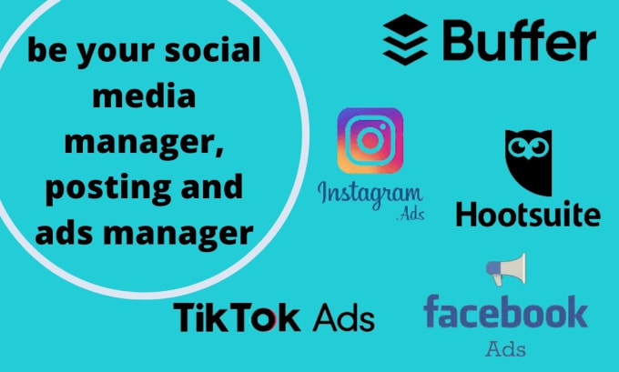 Gig Preview - Be your social media manager, posting and ads manager