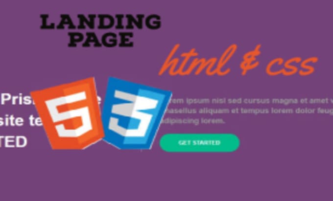 Gig Preview - Create a landing page using HTML and CSS