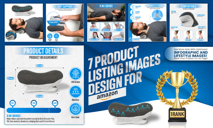 Gig Preview - Design appealing amazon product infographic for amazon