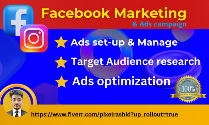 Gig Preview - Be your facebook marketing, ads campaign, and instagram advertising manager