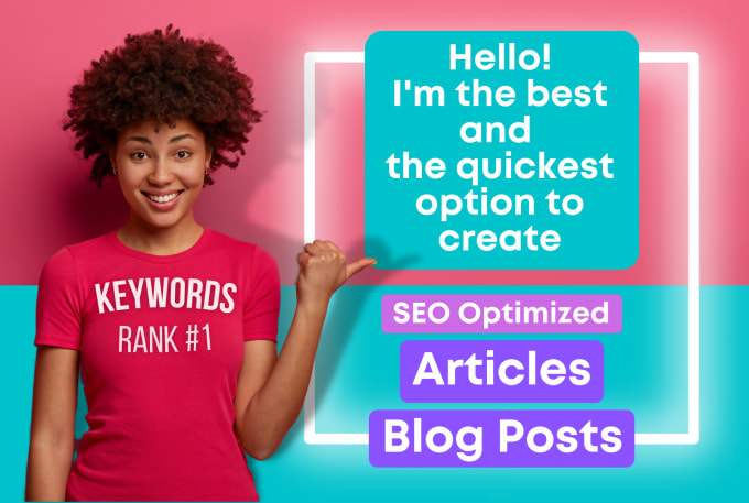 Gig Preview - Seo optimized articles, blog posts, and social media content