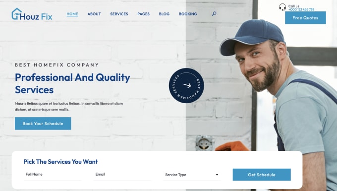 Gig Preview - Design handyman website, create pressure washing website