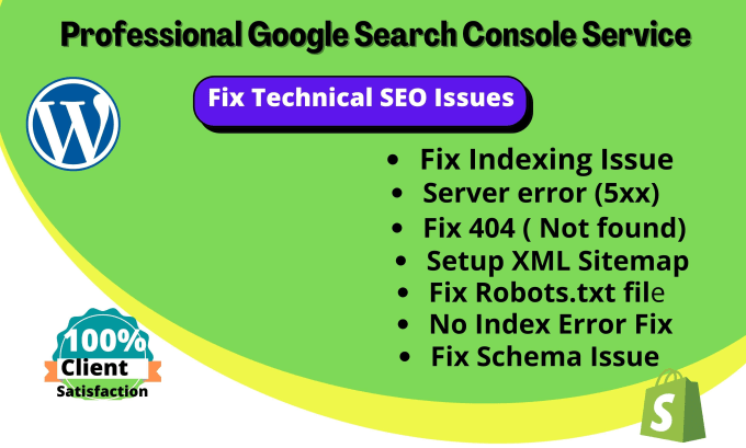 Gig Preview - Fix index coverage errors in google search console within 24 hours