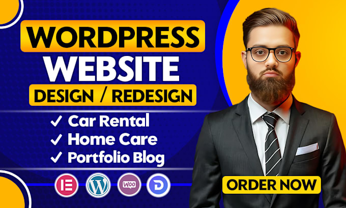 Bestseller - design redesign responsive wordpress car rental home care portfolio blog website