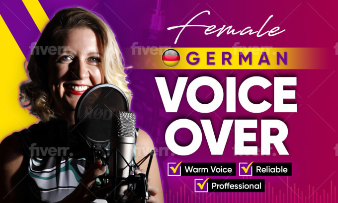 Gig Preview - Produce a german female voice over in a pleasent voice