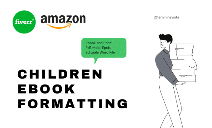 Gig Preview - Do ebook formatting for children ebooks and paperback