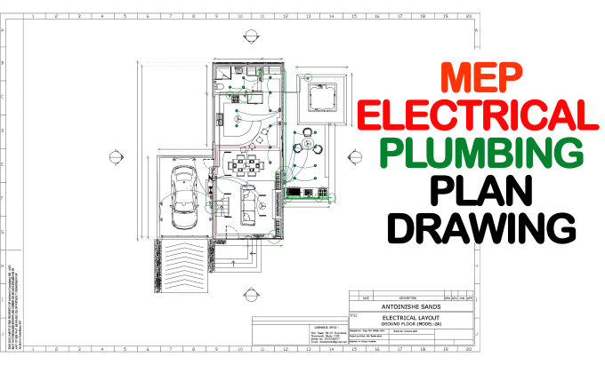 Gig Preview - Design electrical plumbing mep plan drawing autocad draft for home house shop