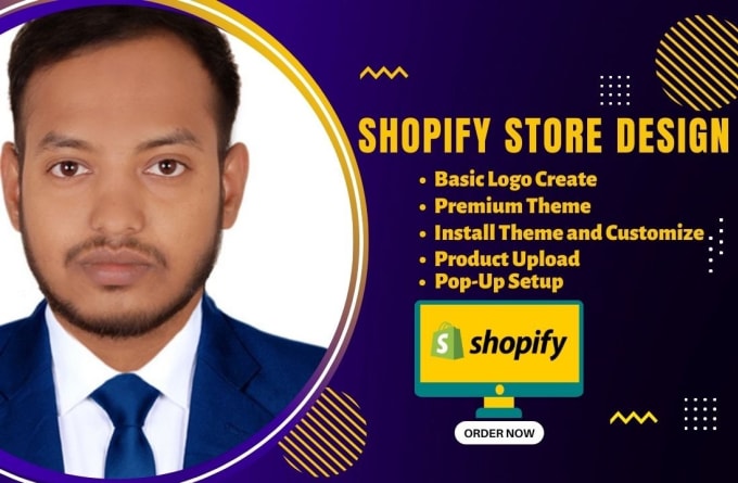 Gig Preview - Create and setup shopify store design shopify website