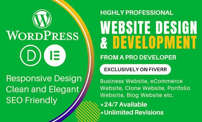 Gig Preview - Design and build customize wordpress website