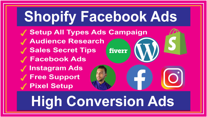 Gig Preview - Run shopify facebook ads campaign, instagram ads, fb marketign, fb advertising