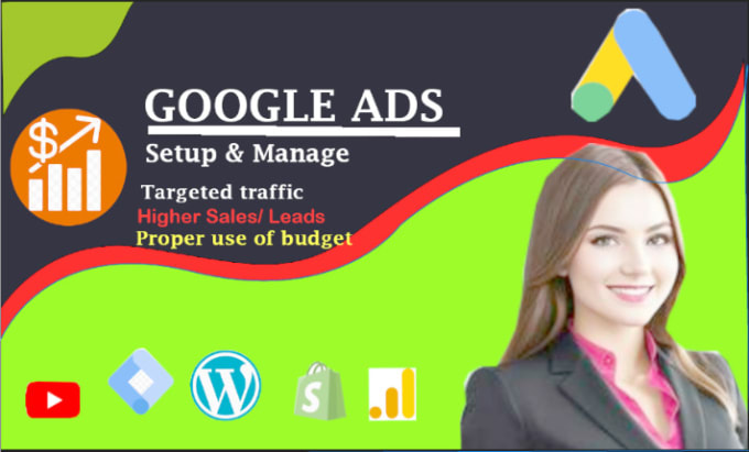 Gig Preview - Setup manage google ads adwords ppc for search display shopping youtube campaign