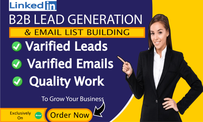 Gig Preview - Generate b2b lead and email list building by using linkedin sales navigator