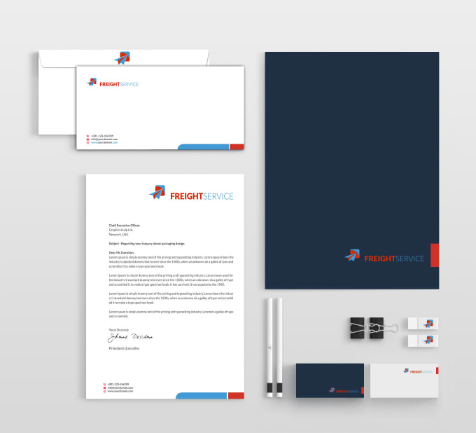 Gig Preview - Design business card letterhead envelope and stationary