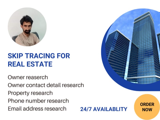 Gig Preview - Do skip tracing for real estate, owner phone and email research