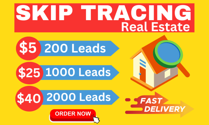 Gig Preview - Do skip tracing for real estate and llc skip tracing in bulk