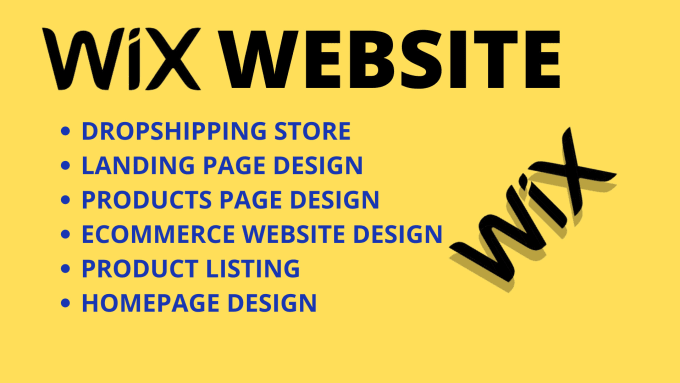 Gig Preview - Wix website design redesign wix store or wix landing page design