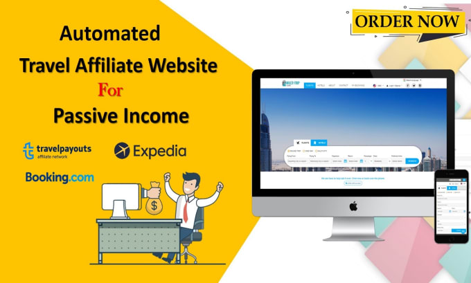 Gig Preview - Create travel payout affiliate website for passive income