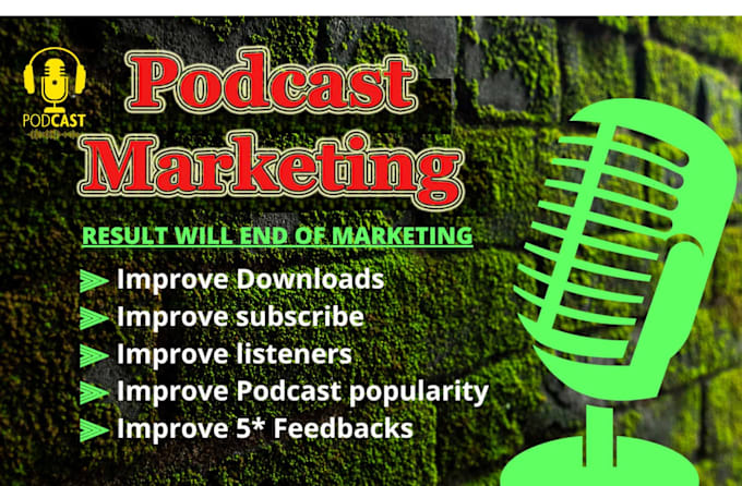 Gig Preview - Podcast promote to increase subscribe, downloads