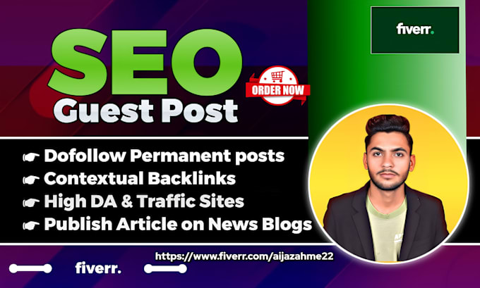 Gig Preview - Do general sites, contextual permanent backlinks high quality guest posting