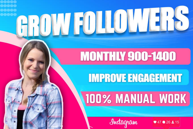 Gig Preview - Promote instagram to grow real followers and engagement