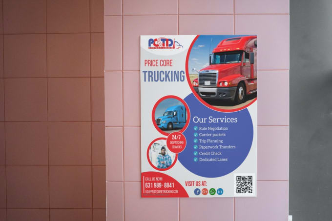 Gig Preview - Design trucking dispatching logo flyer business card