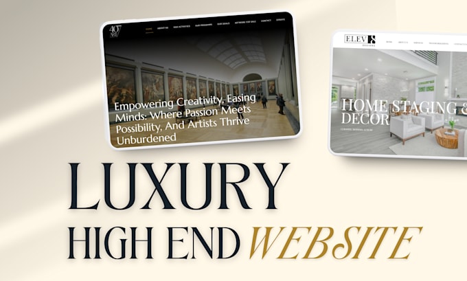 Gig Preview - Make a luxury minimalist high end website design with SEO