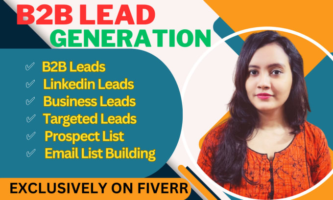 Gig Preview - Do b2b lead generation business leads prospect contact email list building