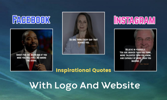 Gig Preview - Create professional  inspirational quotes with your logo