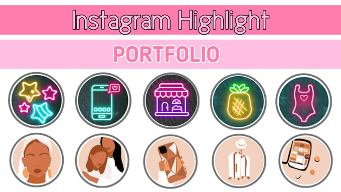 Gig Preview - Do custom instagram story highlight cover icons in 24hrs