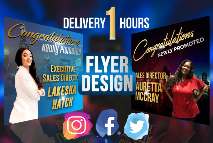 Gig Preview - Professional congratulations flyers within 1 hours