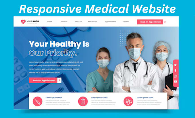 Gig Preview - Design medical, hospital or clinic and healthcare website