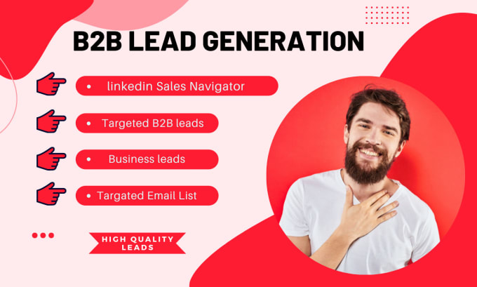 Gig Preview - Do b2b lead generation for business leads using linkedin sales navigator