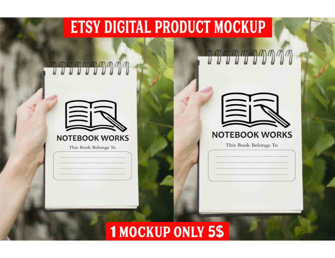 Gig Preview - Design a custom etsy listing mockup for digital products