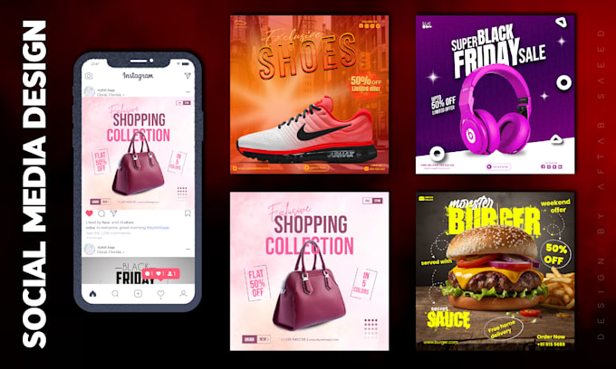 Bestseller - design attractive social media creative instagram post carousel ads story