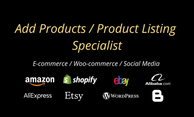 Gig Preview - Do add products for woocommerce and ecommerce website