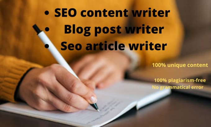 Gig Preview - Write high quality seo blog post, article