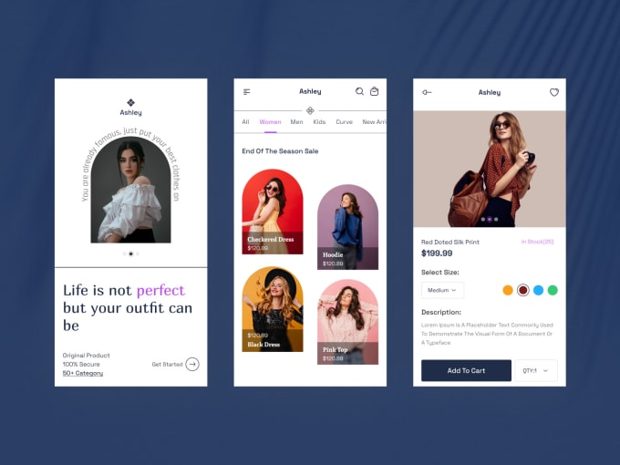 Gig Preview - Design a women fashion shopping app