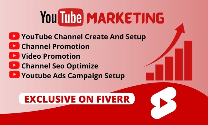 Gig Preview - Create do youtube channel creation, advertising, and SEO