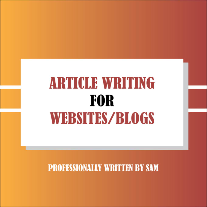 Gig Preview - Write high quality articles for your blog or website