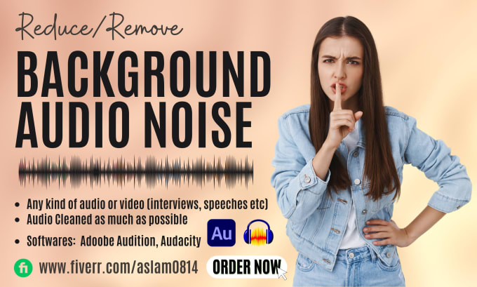 Gig Preview - Clean, remove background noise from audio and video