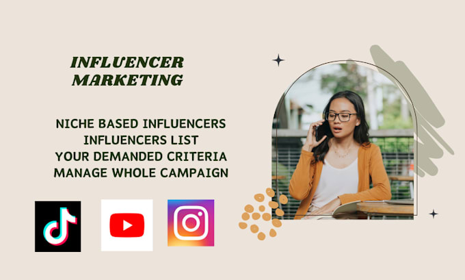 Gig Preview - Do influencer marketing for instagram, youtube, tiktok