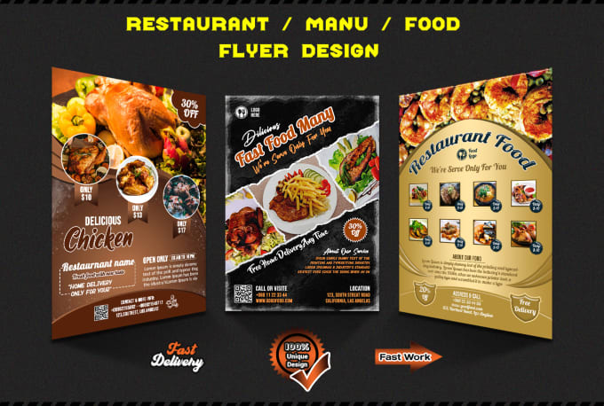 Gig Preview - Do unique restaurant flyer design or food flyer design