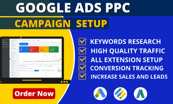 Gig Preview - Setup and manage your google ads adwords PPC search ads campaign