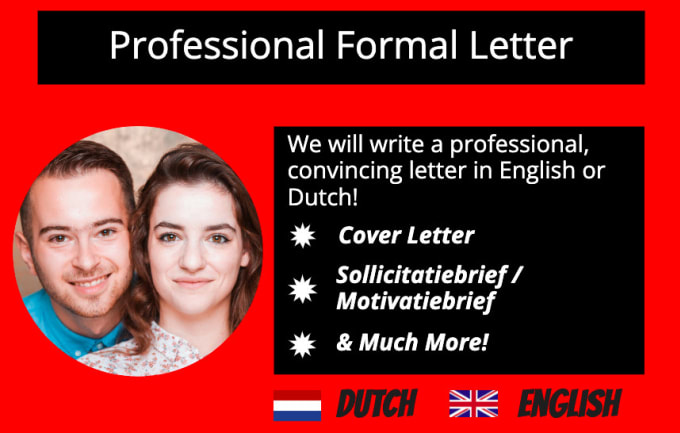 Gig Preview - Write a professional letter in english or dutch